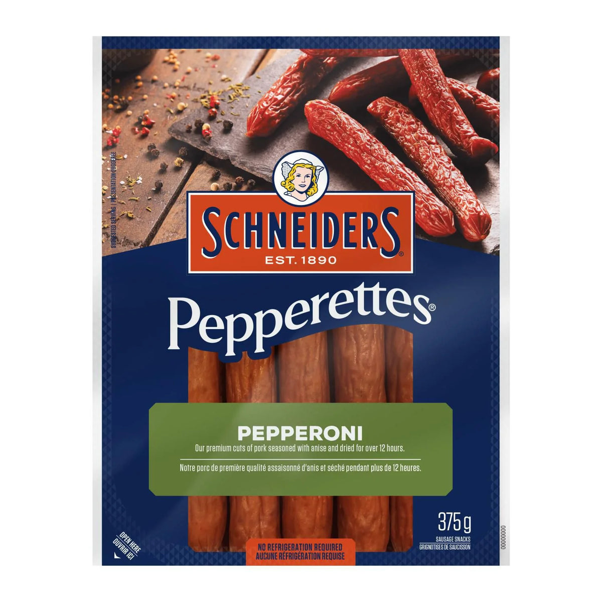 Schneiders Pepperettes Pepperoni Sausage Sticks, 375 g