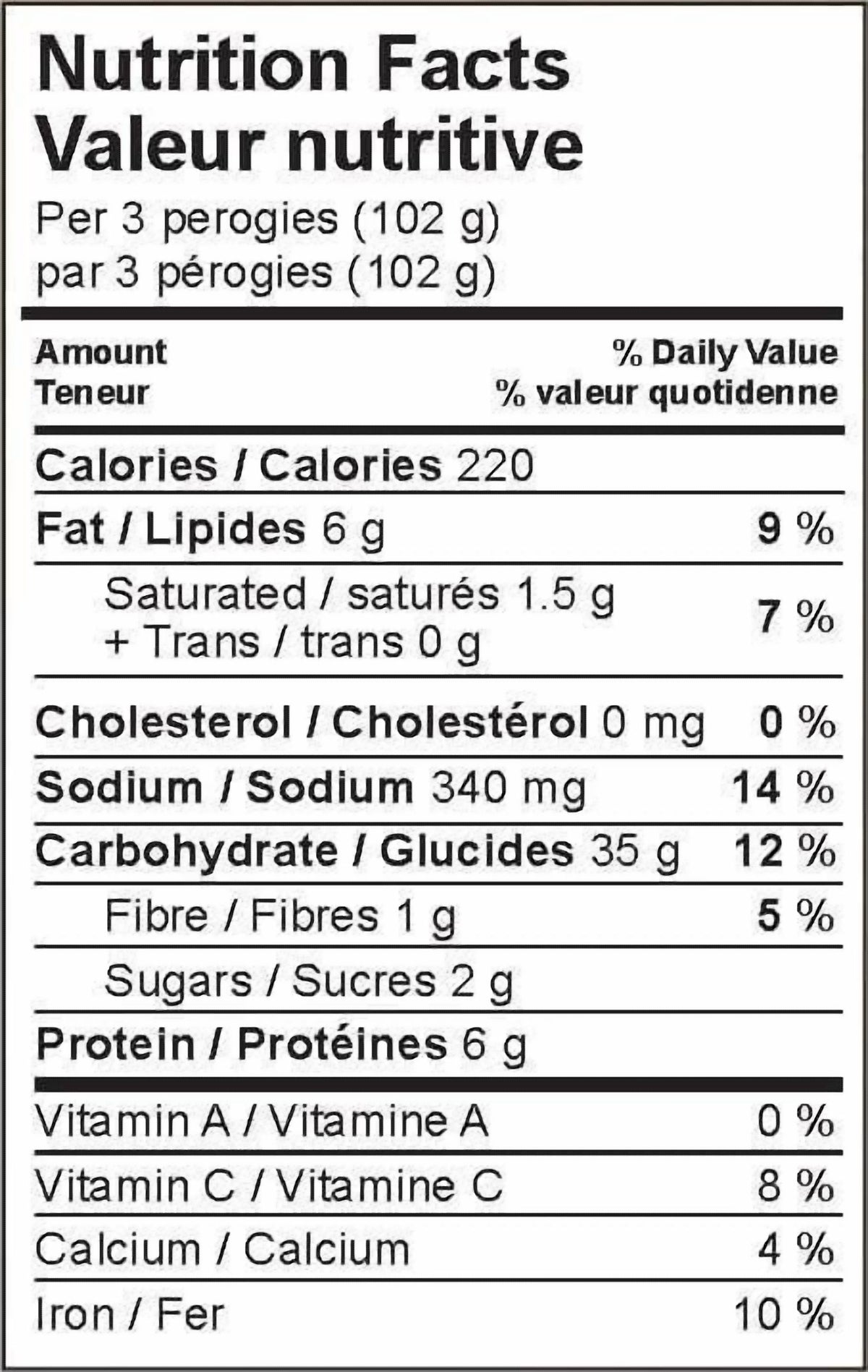 Cheemo Heritage Potatoes with Aged White Cheddar Cheese Perogies, 815 g