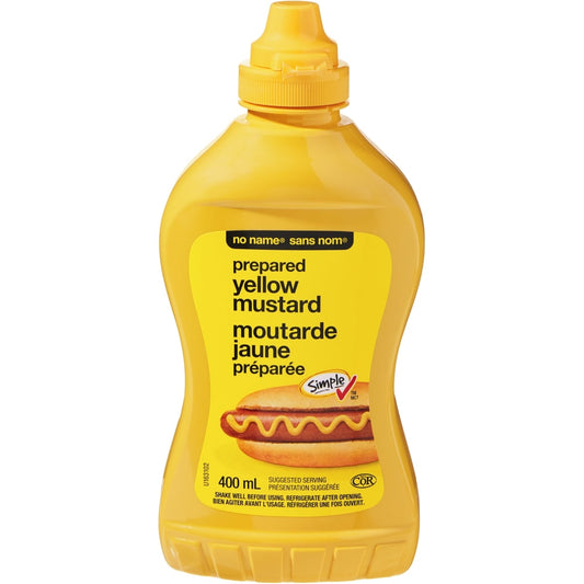 No Name Prepared Yellow Mustard, 400 mL