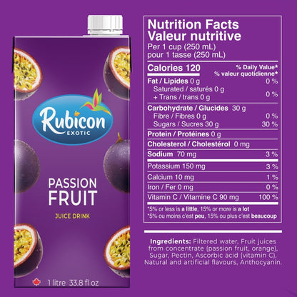 Rubicon Passion Fruit Juice, 1 L