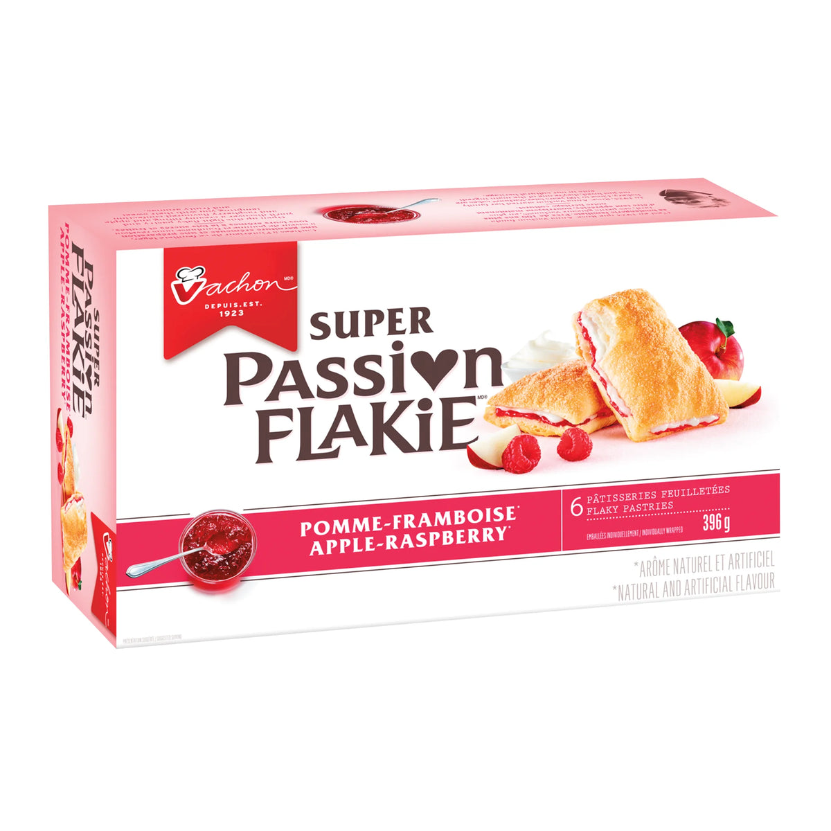Vachon Super Passion Flakie Apple-Raspberry Pastries, Pack of 6, 396 g