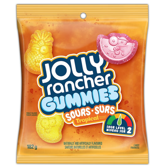 Jolly Rancher Gummies Sours Tropical Flavours, 182 g
