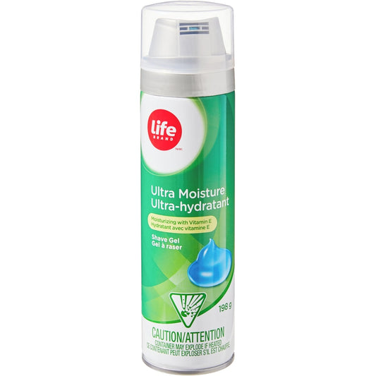 Life Brand Ultra Moisture Shave Gel, 200 mL