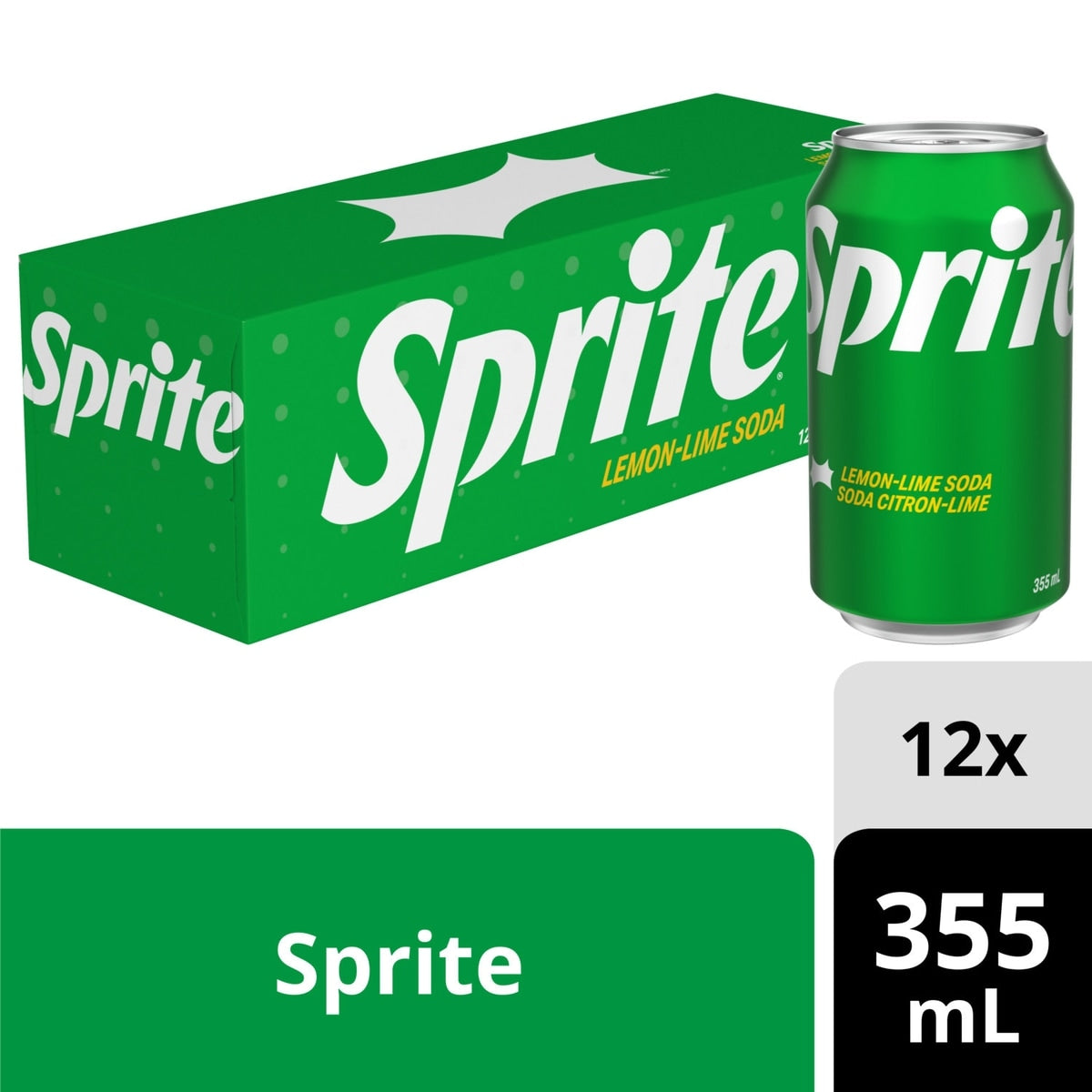 Sprite Lemon Lime Soda, 12 × 355 mL