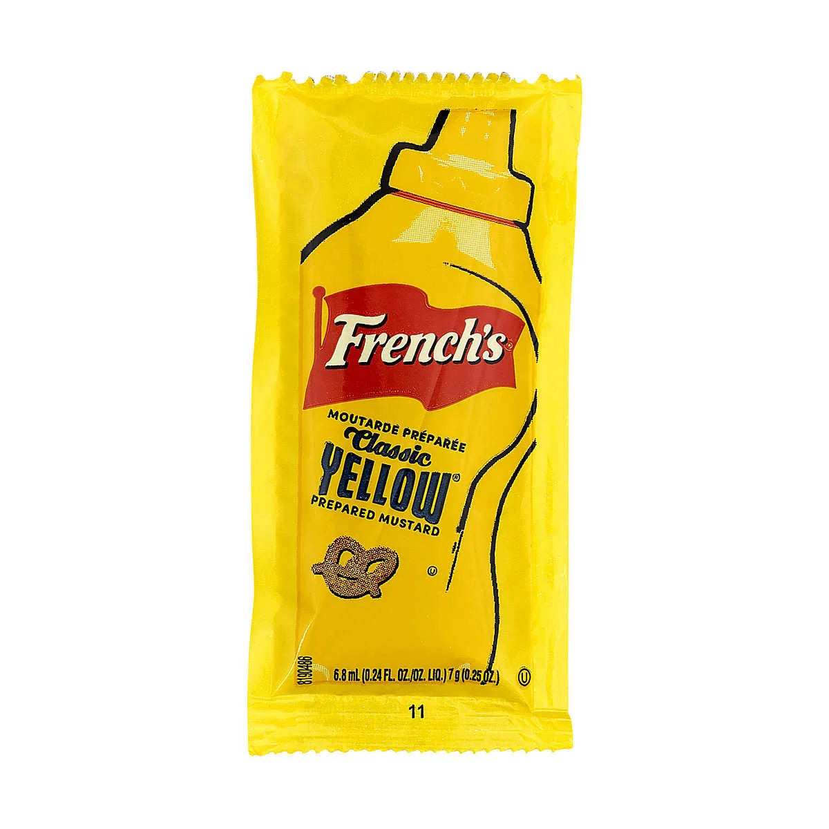 French's Single-Serve Mustard Packets, 500 × 6.8 mL