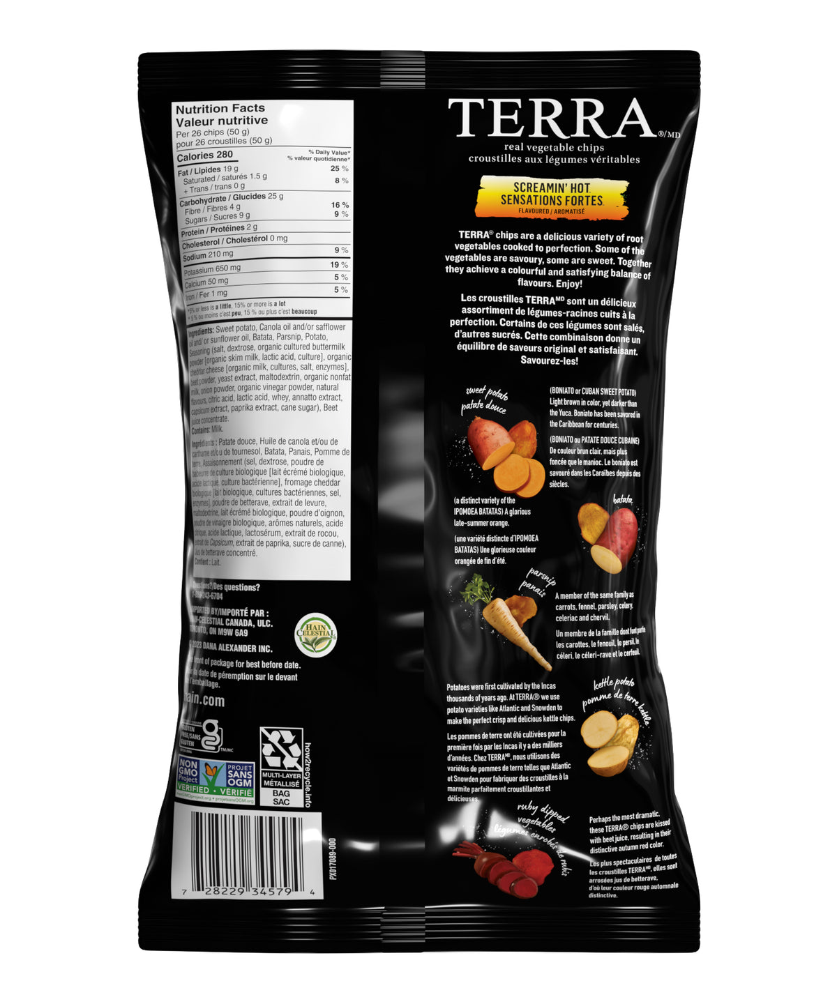 TERRA Screamin' Hot Vegetable Chips, 141 g