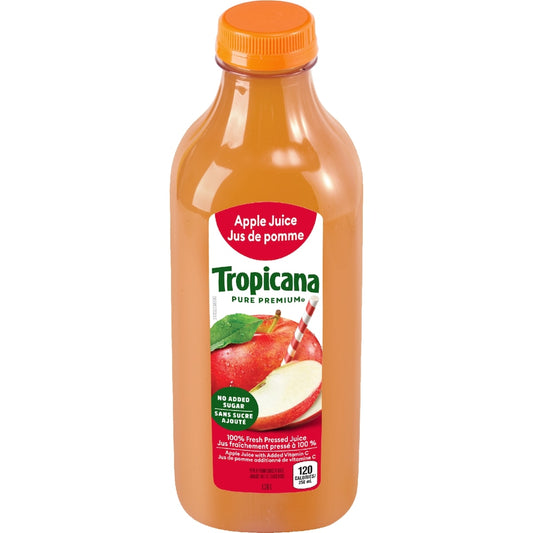Tropicana 100% Fresh Pressed Apple Juice, 1.36 L