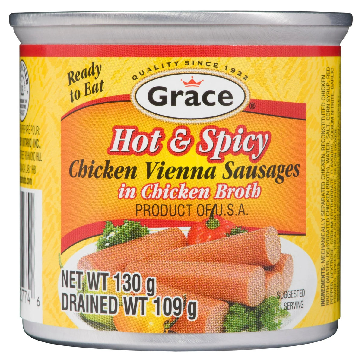 Grace Hot Vienna Sausage, 113 g