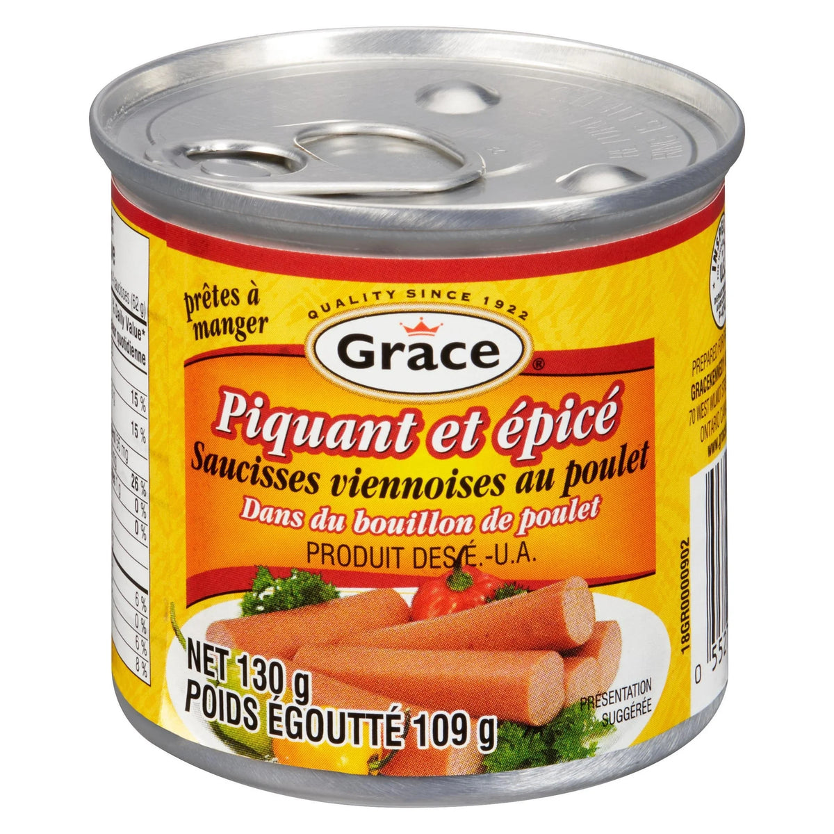 Grace Hot Vienna Sausage, 113 g