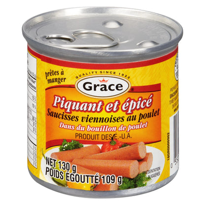 Grace Hot Vienna Sausage, 113 g
