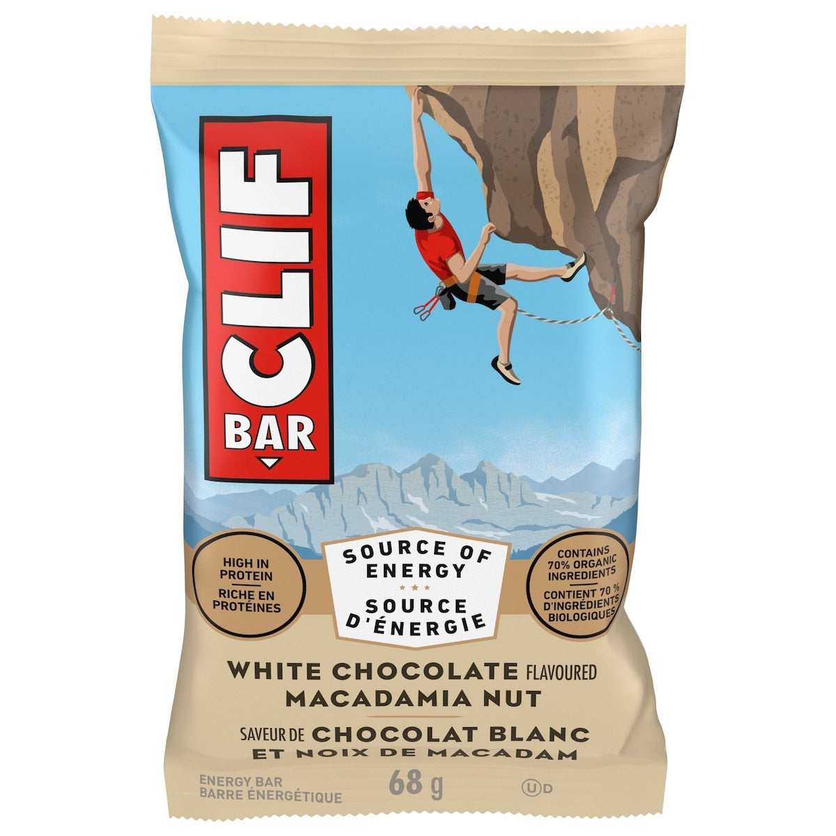 Clif Bar White Chocolate Macadamia Nut Energy Bar, 68 g