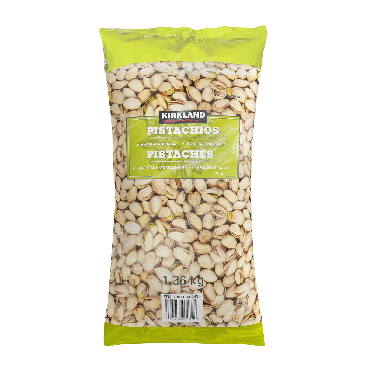 Kirkland Signature California Pistachios, Roasted & Salted, In-Shell, 1.36 kg