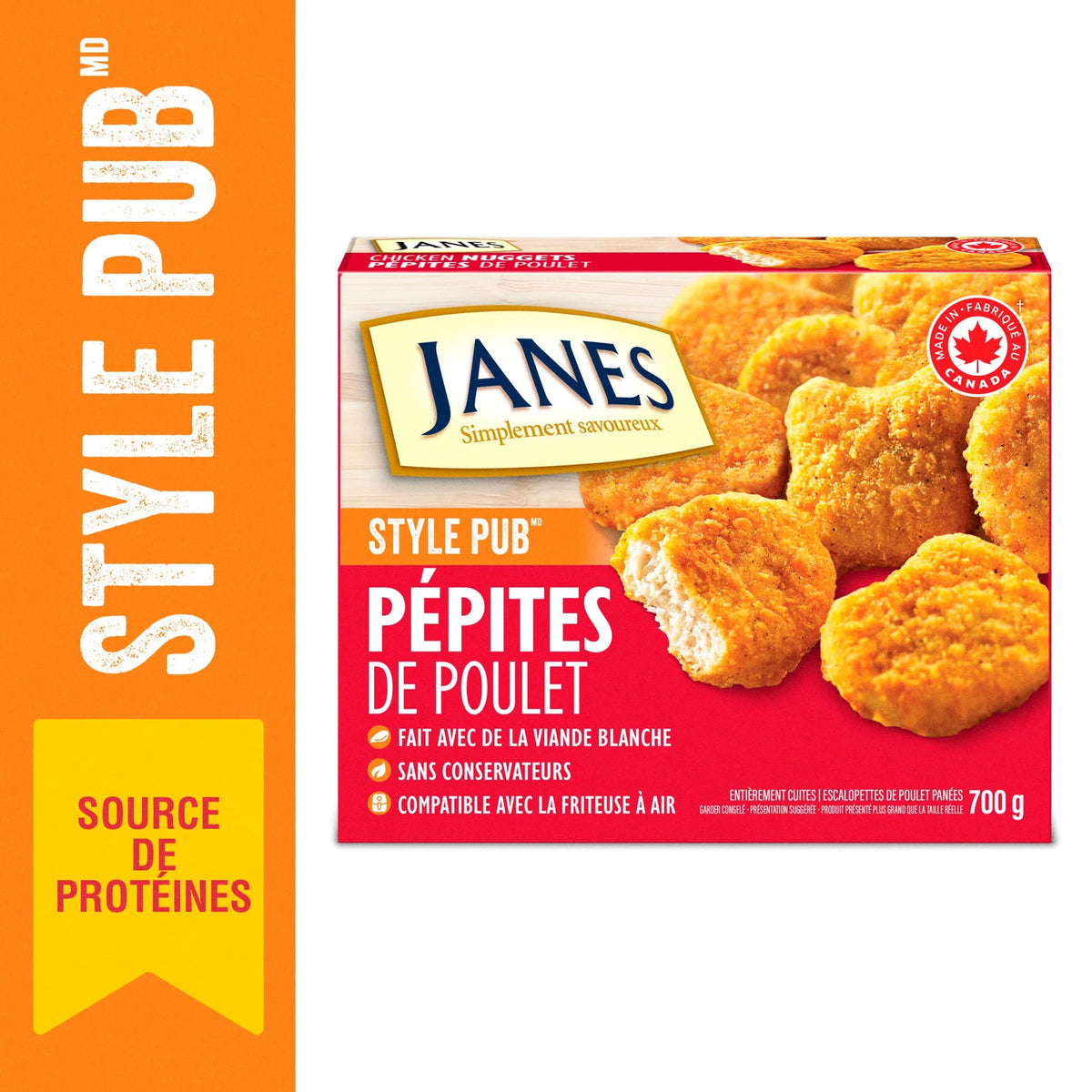 Janes Pub Style Breaded Chicken Cutlette Nuggets, 700 g