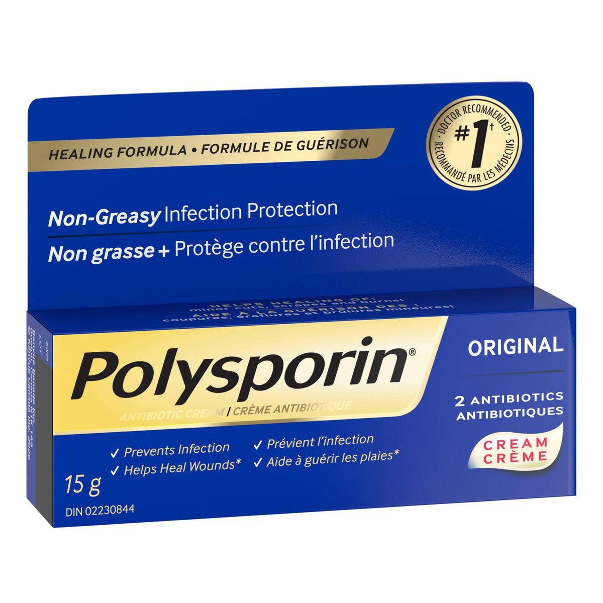 Polysporin Original Antibiotic Cream Heal-Fast Formula, 15 g