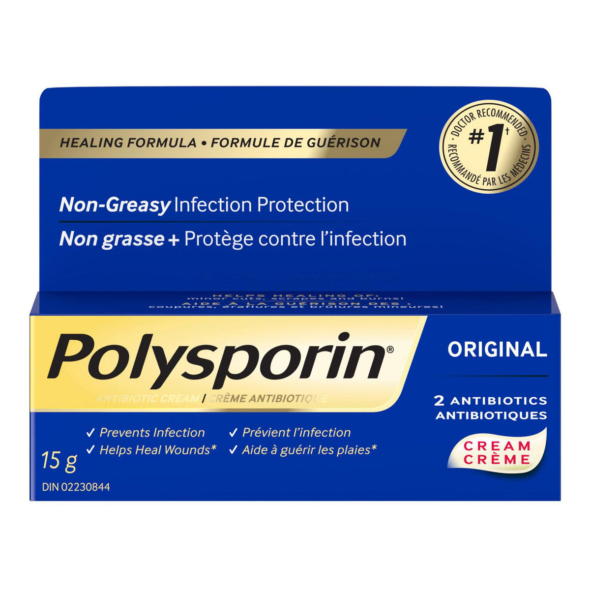 Polysporin Original Antibiotic Cream Heal-Fast Formula, 15 g