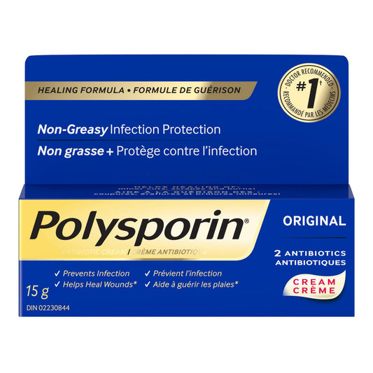 Polysporin Original Antibiotic Cream Heal-Fast Formula, 15 g