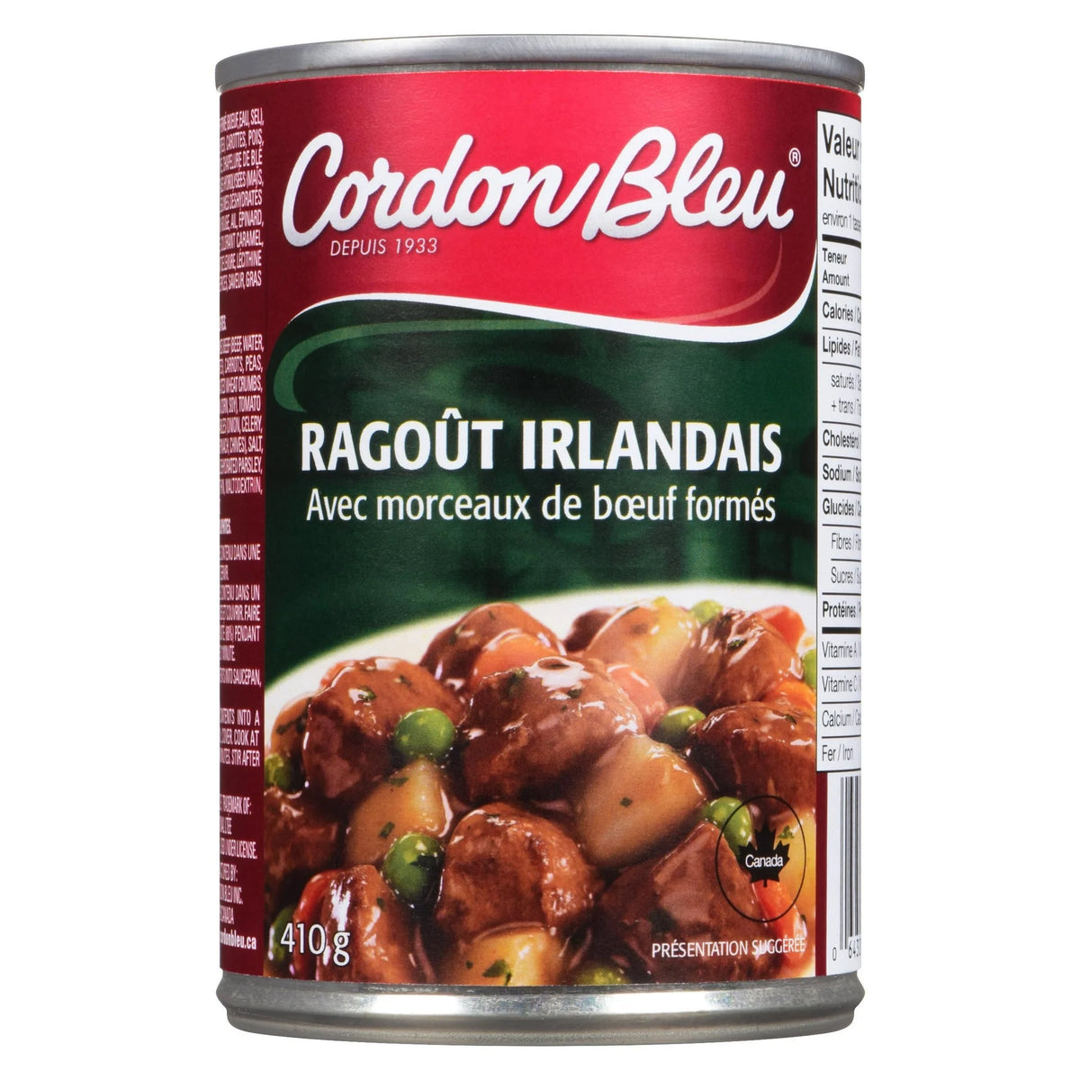 Cordon Bleu Irish Stew with Formed Beef Chunks, 410 g