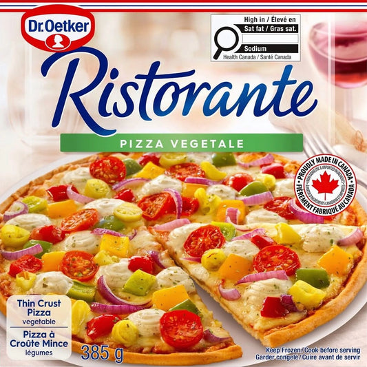 Dr. Oetker Ristorante Vegetable Thin Crust Frozen Pizza, 385 g