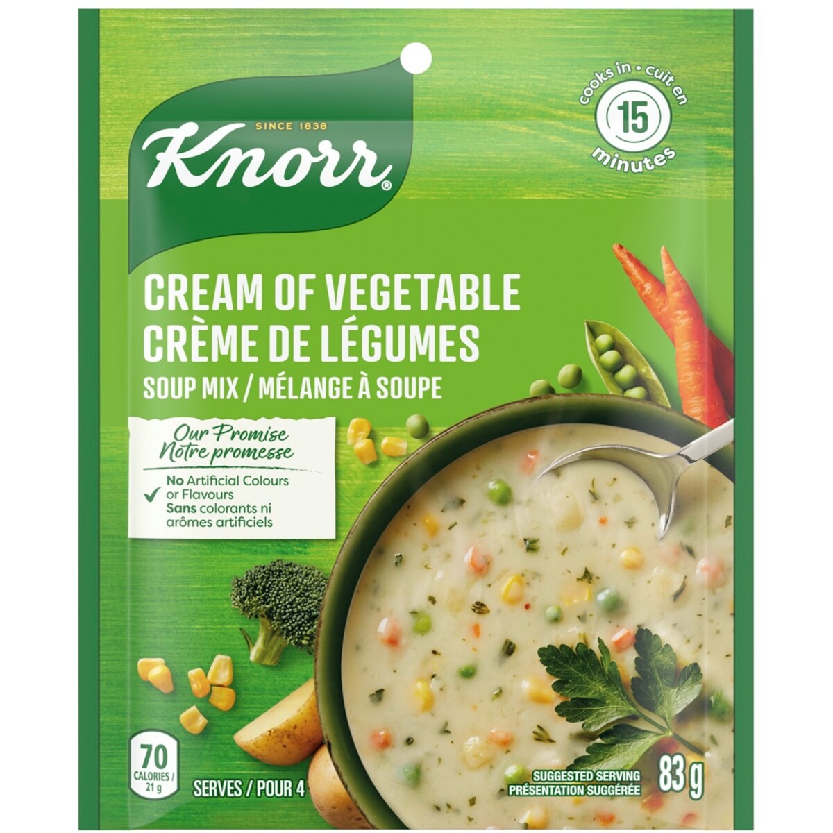 Knorr Cream of Vegetable Soup Mix, 83 g