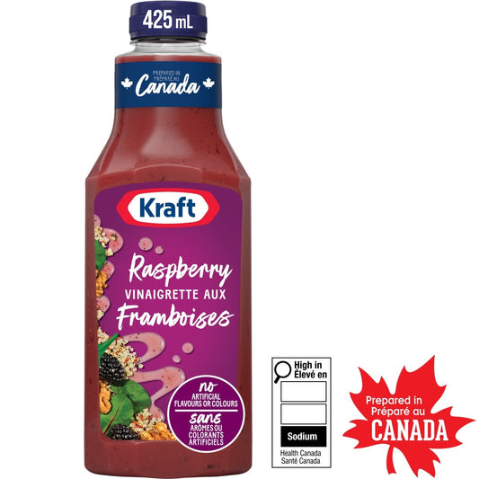 Kraft Raspberry Vinaigrette Salad Dressing, 425 mL