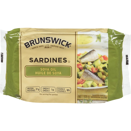 Brunswick Sardines in Soy Oil, 106 g