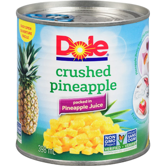 Dole Crushed Pineapple in Pineapple Juice, 398 mL