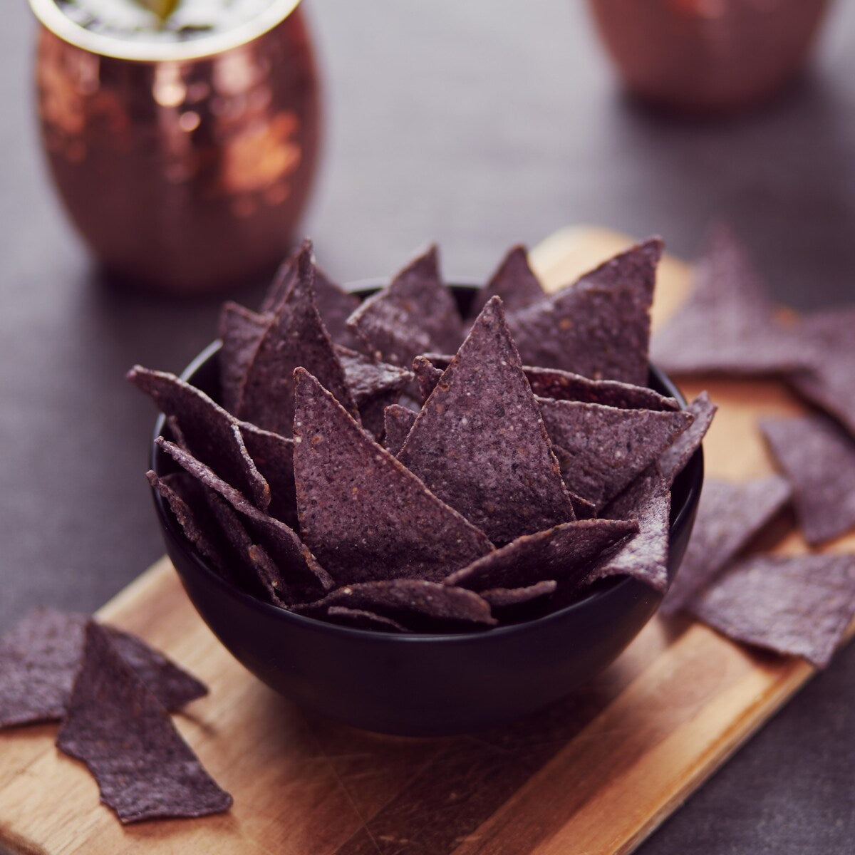 Que Pasa Organic Blue Corn Tortilla Chips, 350 g