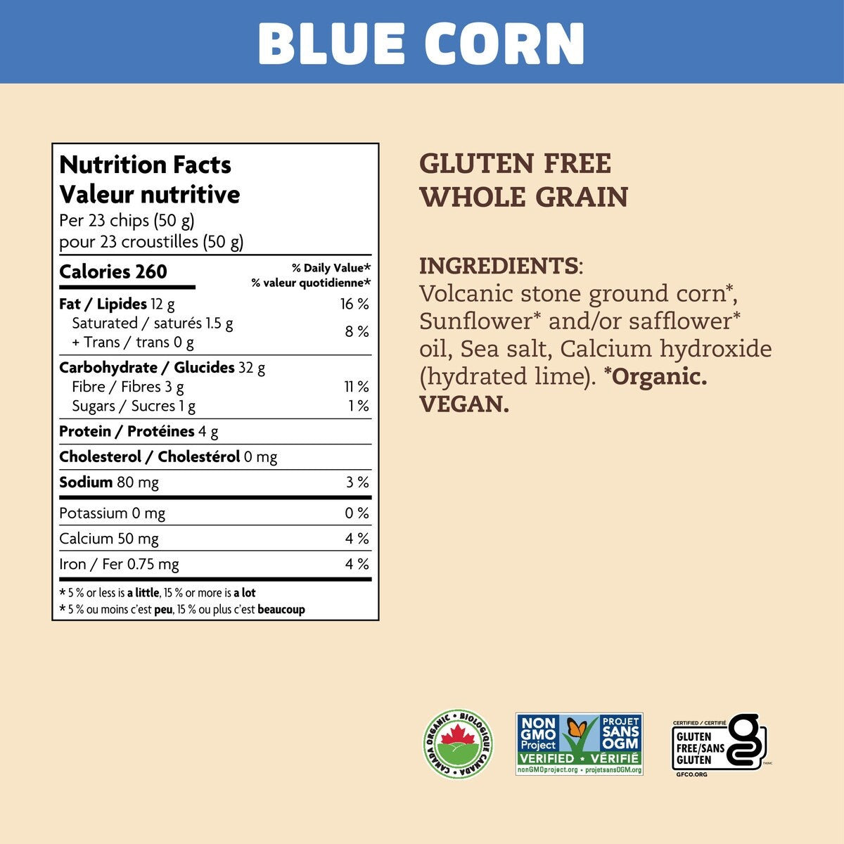Que Pasa Organic Blue Corn Tortilla Chips, 350 g