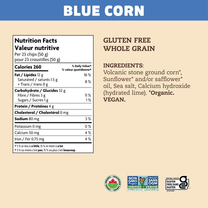 Que Pasa Organic Blue Corn Tortilla Chips, 350 g