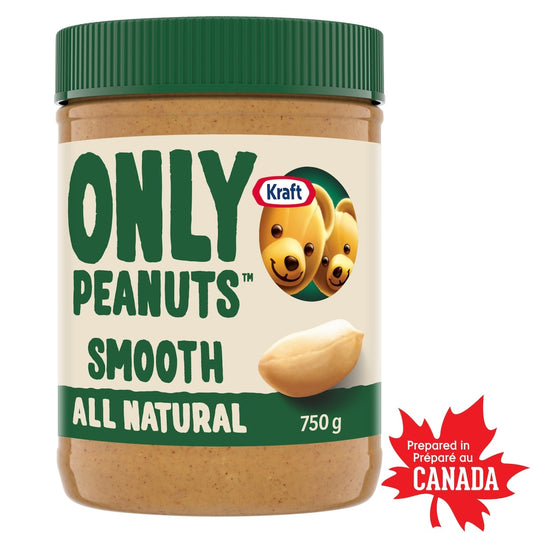 Kraft Only Peanuts All Natural Smooth Peanut Butter, 750 g