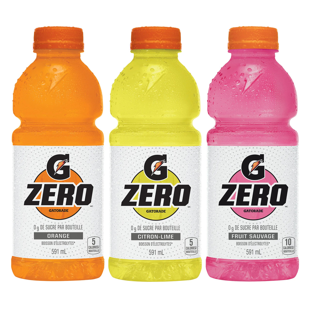 Gatorade Zero Variety Pack (Lemon-Lime, Berry, Orange), 28 × 591 mL