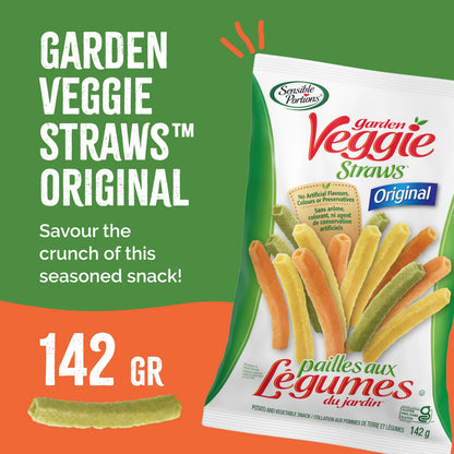 Sensible Portions Veggie Straws, Original Flavour, Gluten-Free Chips, 142 g