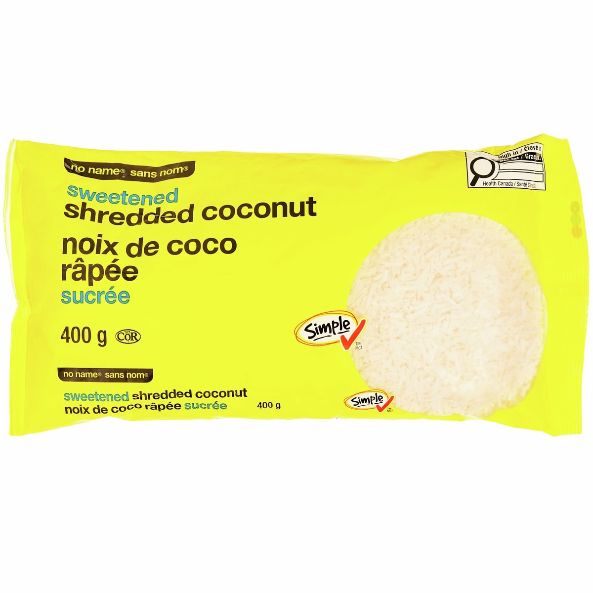 No Name Sweetened Shredded Coconut, 400 g