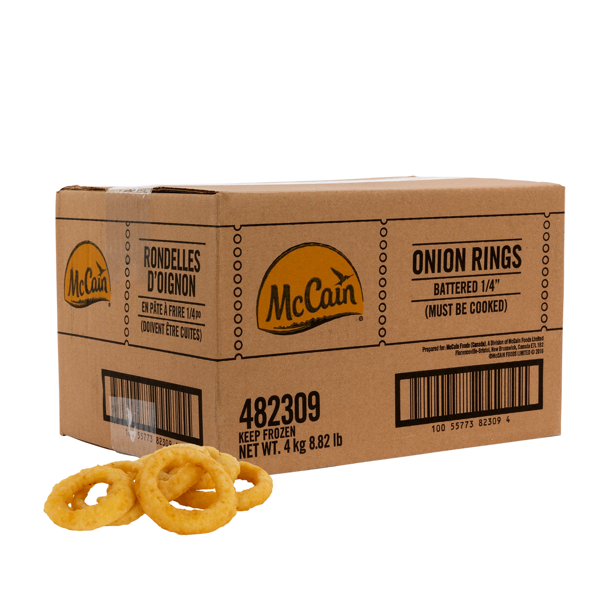 McCain Frozen Onion Rings 1/4-in, 4 kg