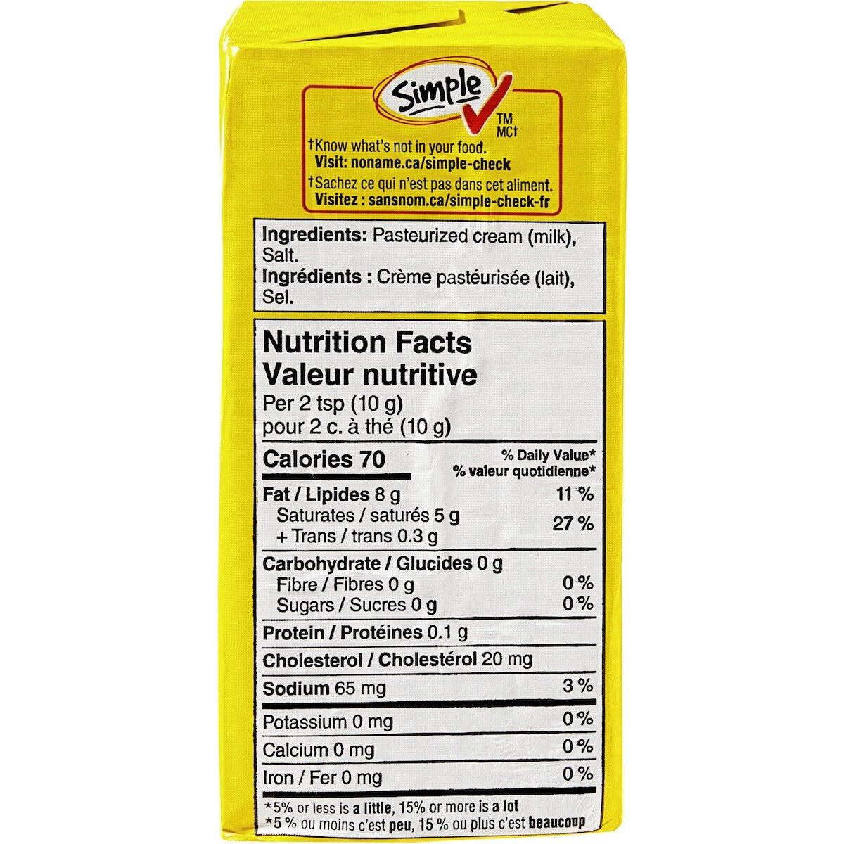 No Name Salted Butter, 454 g