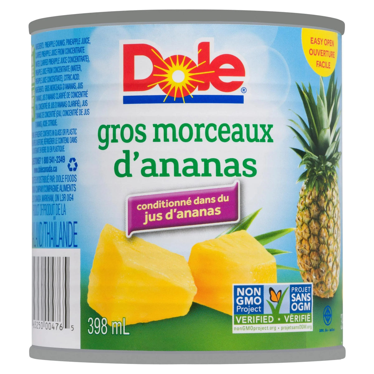 Dole Pineapple Chunks in Pineapple Juice, 398 mL