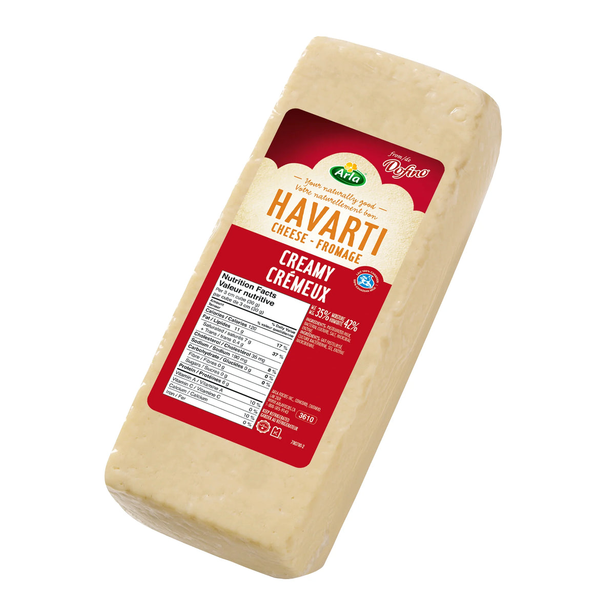 Arla Havarti Creamy Cheese, 4.2 kg average weight