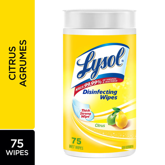 Lysol Disinfecting Wipes, Citrus, 75 count