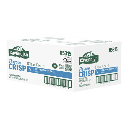 Cavendish Farms FlavourCrisp 3/8-in Straight Cut Frozen Fries, 6 × 2.04 kg