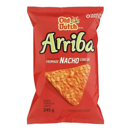 Old Dutch Arriba Nacho Cheese Tortilla Chips, 245 g