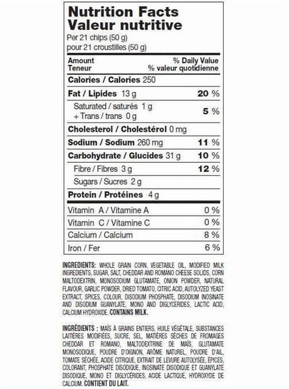 Old Dutch Arriba Nacho Cheese Tortilla Chips, 245 g