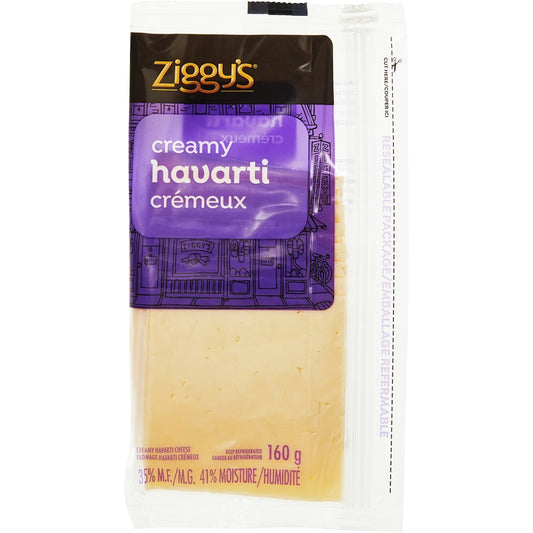Ziggy's Creamy Havarti Cheese Slices, 160 g