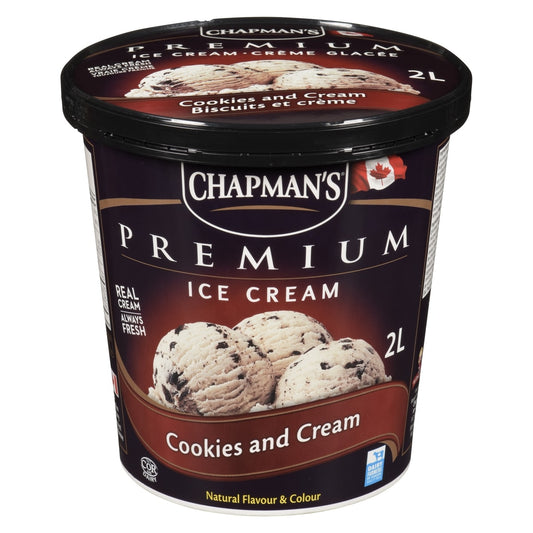 Chapman's Premium Cookies & Cream Ice Cream, 2 L