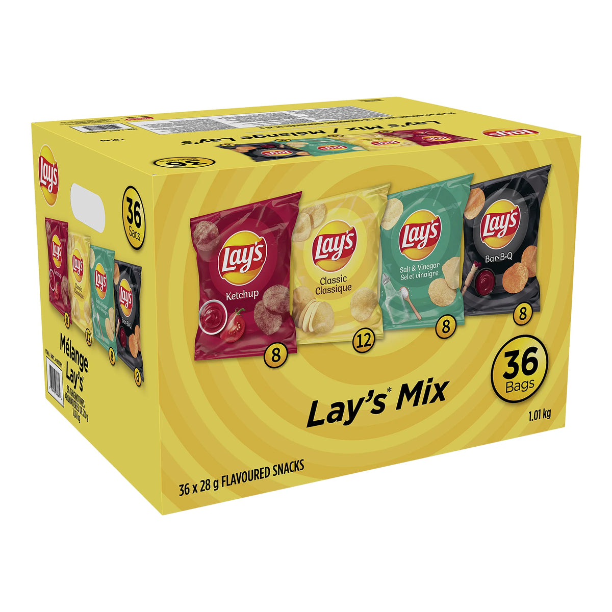 Lay's Mix Variety Pack, 36 × 28 g