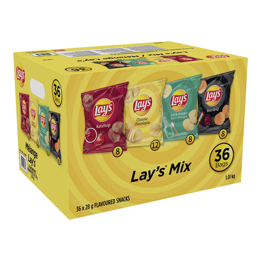 Lay's Mix Variety Pack, 36 × 28 g