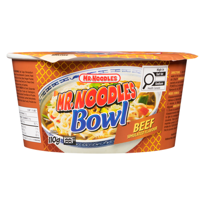 Mr Noodles Beef Noodle Bowl, 110 g