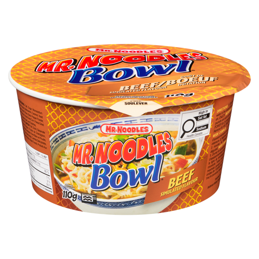 Mr Noodles Beef Noodle Bowl, 110 g