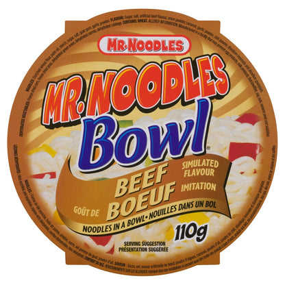 Mr Noodles Beef Noodle Bowl, 110 g