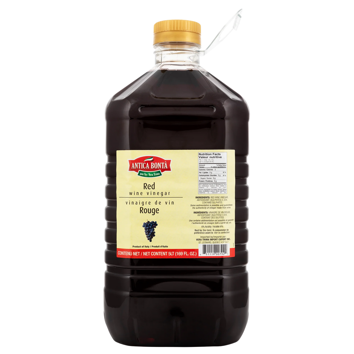 Antica Bontà Red Wine Vinegar, 5 L