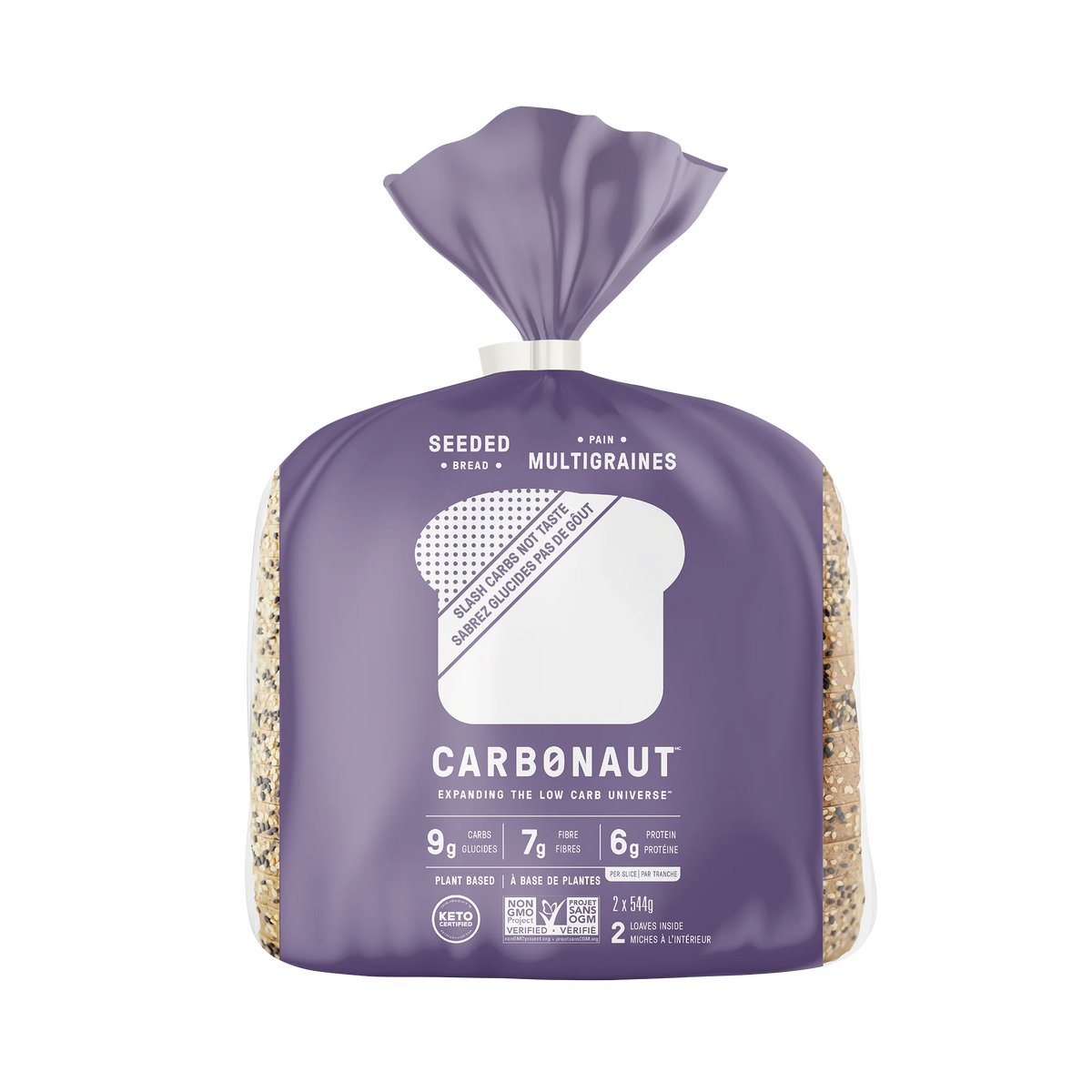 Carbonaut Seeded Bread, 2 × 544 g